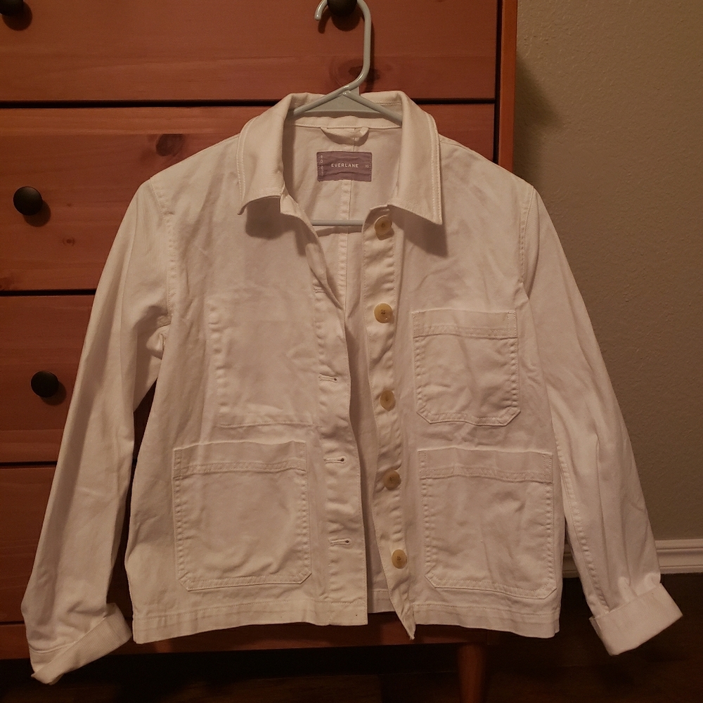 NWOT Everlane Denim Chore Coat in Bone